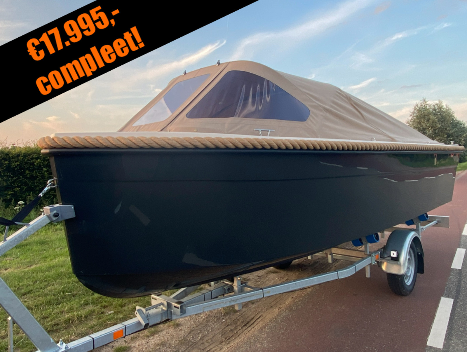 Lago Amore 485 sloep + 15pk Suzuki + trailer VAARKLAAR NIEUW!! AANBIEDING